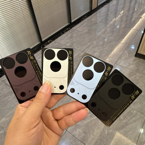 适用苹果18pro金属镂空镜头膜iPhone17Pro max后摄防摔底座保护贴