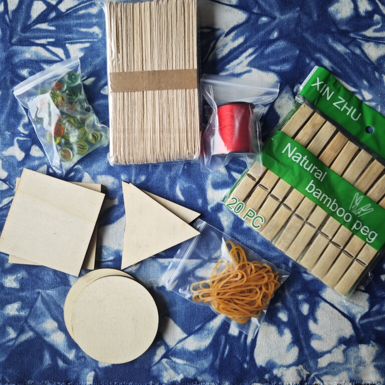 手工扎染diy体验包夹染工具套装diy材料包学生套装蓝靛泥