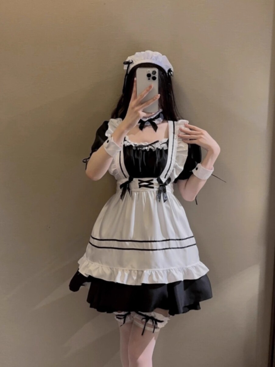 女仆装短裙日系cos可爱学生女装连衣裙萝莉塔女佣套装二次元服装