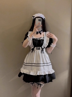女仆装短裙日系cos可爱学生女装连衣裙萝莉塔女佣套装二次元服装