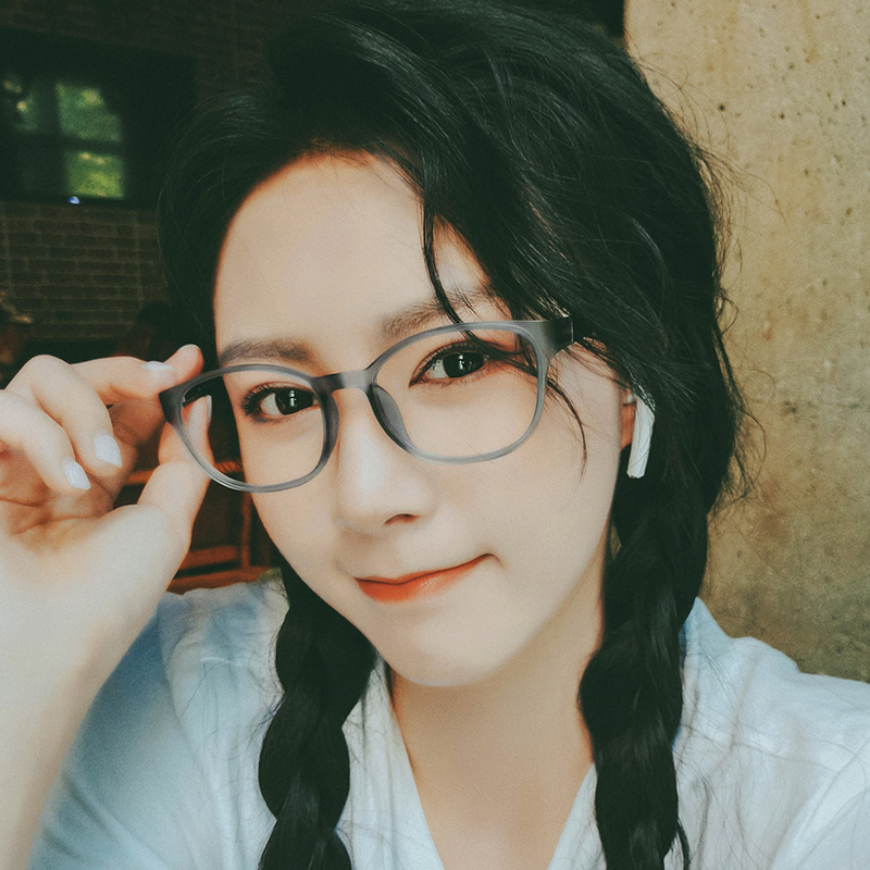 小框清新塑钢超轻高度近视眼镜框女小脸光学配镜男灰茶色ins黑色