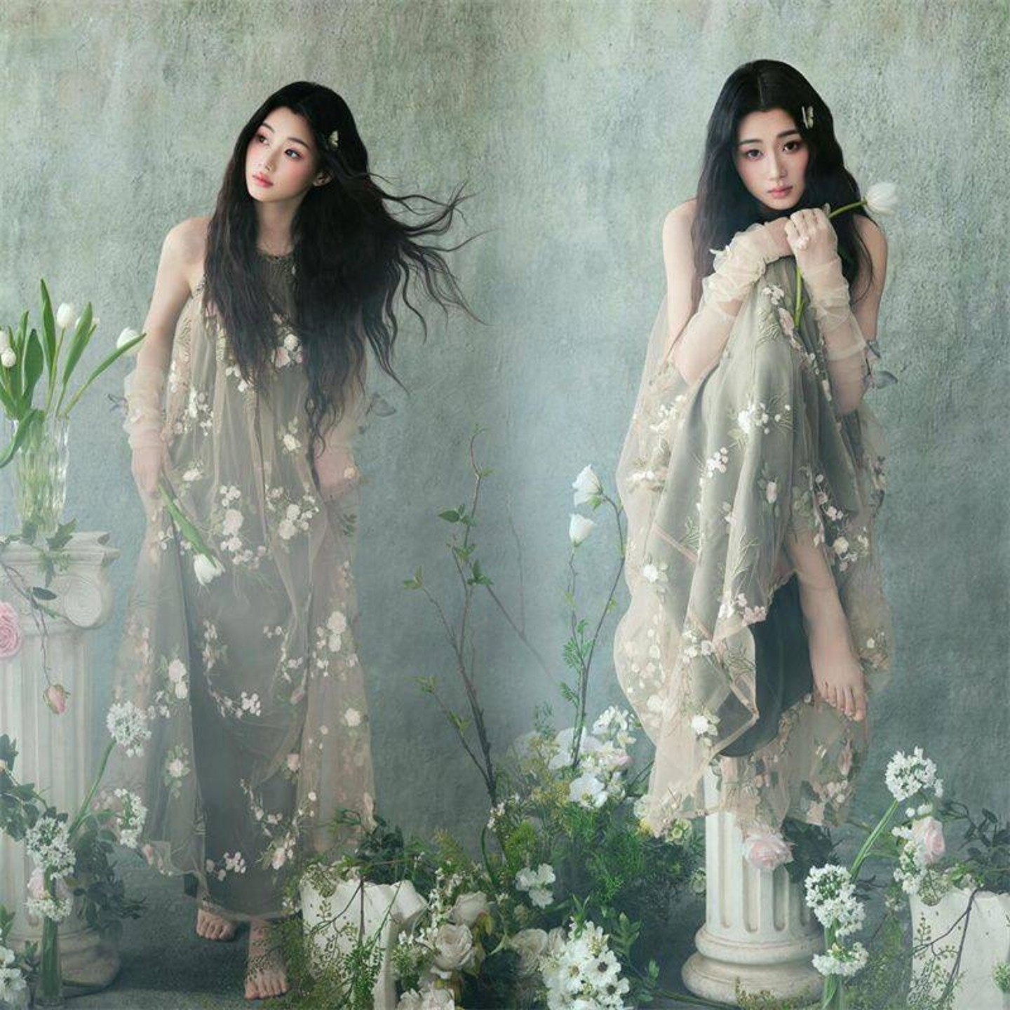 影楼主题夏季小清新氛围感清纯少女纯欲风个人肖像艺术照摄影服装