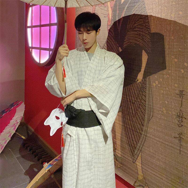 艾美影赏黑色蓝色日式传统和服