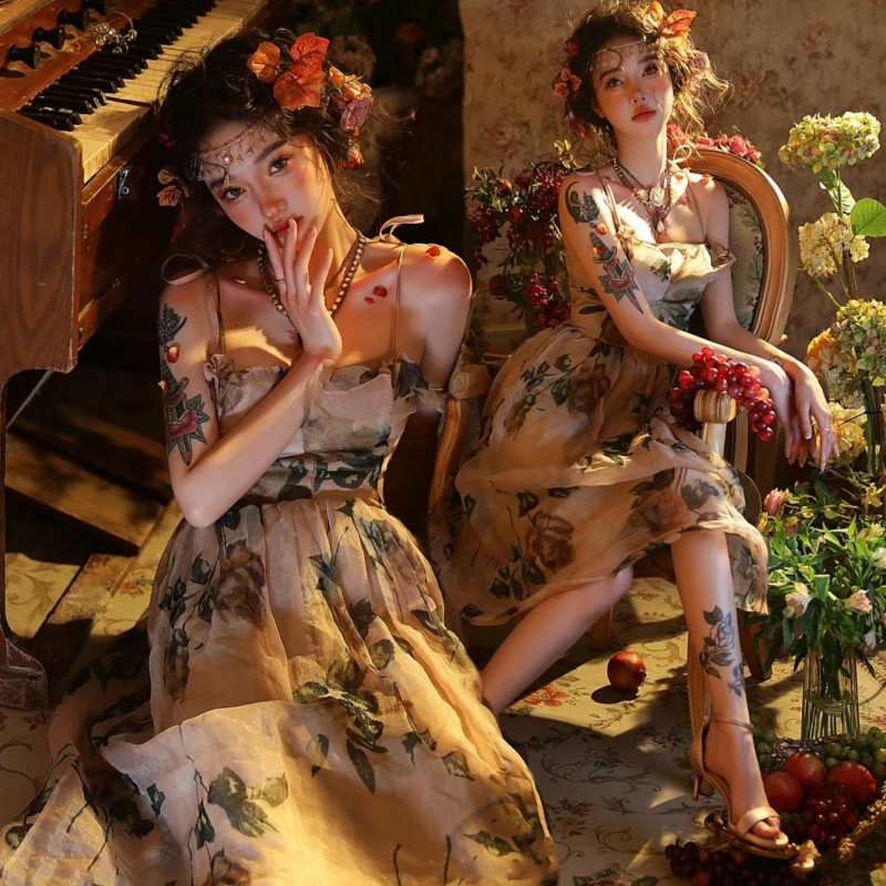 高级感连衣裙个人写真艺术