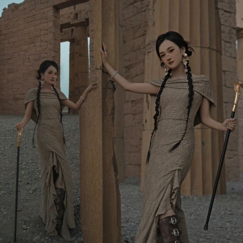 新款影楼西域公主沙丘废土摄影服
