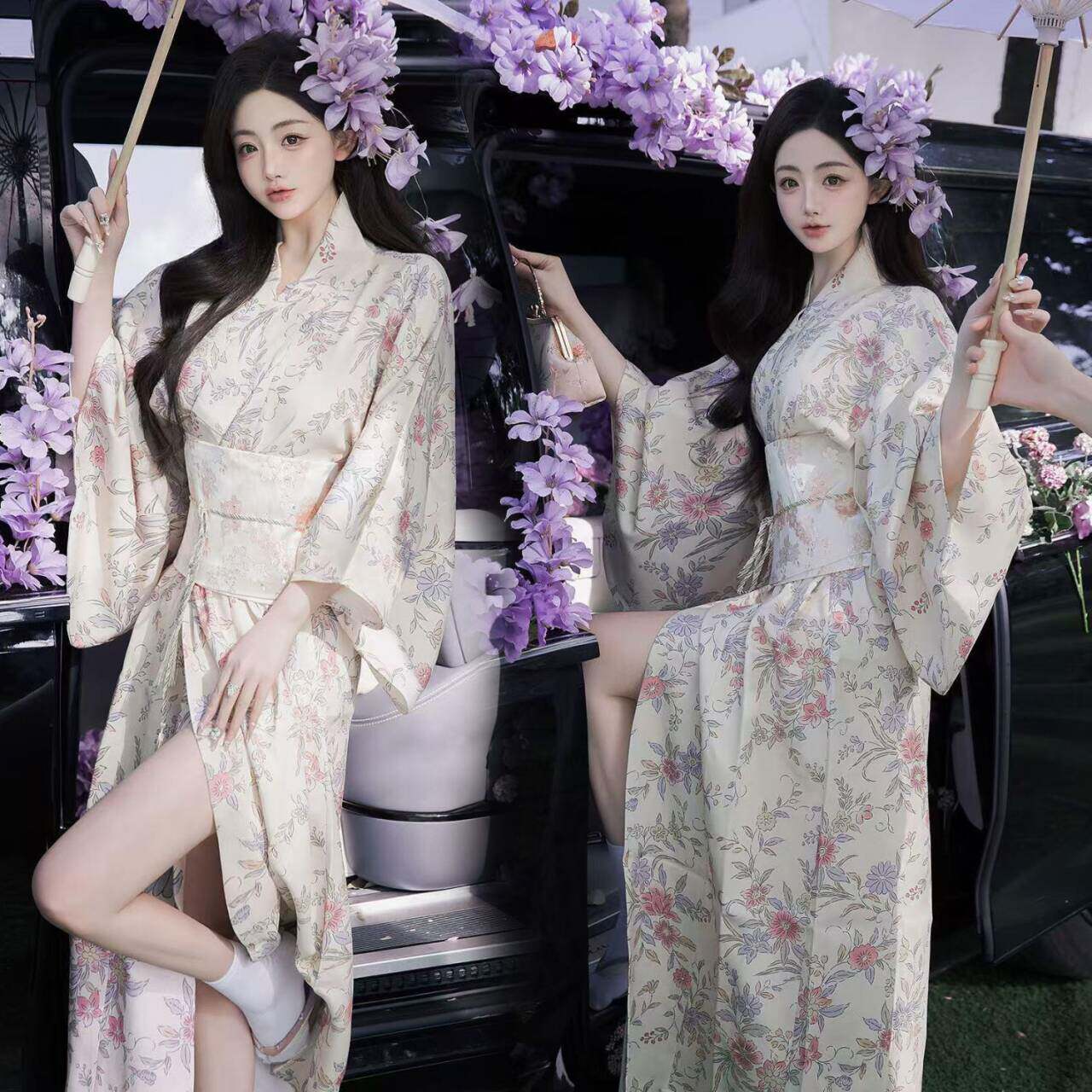 新款改良和服日系摄影拍照传统写真神明少女浴衣日式连衣裙服装