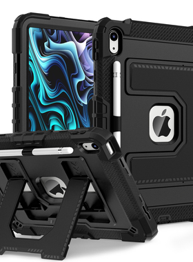 适用iPadA16保护壳2025款ipad 11th保护套(A16)带笔槽A3355防撞铠甲10.9英寸11代苹果A3354平板A3356挂绳皮套