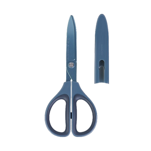 【免费刻字】日本kokuyo国誉SAXA儿童剪刀剪纸安全手工便携多功能剪子带保护套学生用3D立体镀钛涂氟办公室用