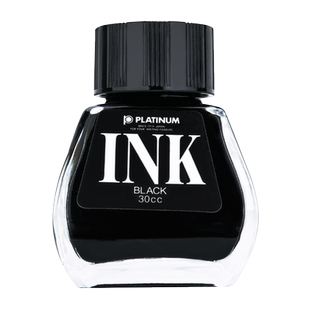 日本进口Platinum白金墨水INK400钢笔水30ml瓶装非碳素不易堵笔黑色蓝黑色红色粉色彩色墨水