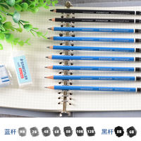 German imported stationery STAEDTLER 100SET3 sketch set, drawing pencil, eraser, pencil sharpener 100, blue pole drawing set HB/2B/4B/6B/8B/10B/12B thumbnail 5