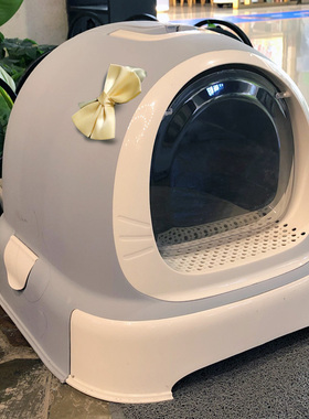 美卡猫砂盆全封闭大号抽屉式幼猫防外溅除臭猫咪用品猫沙盆猫厕所