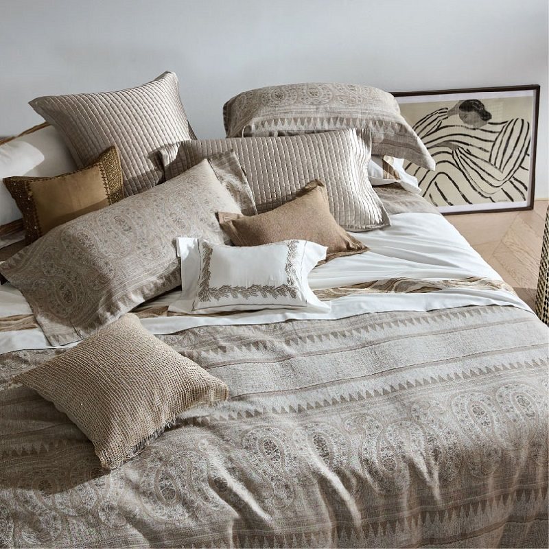 YOLANNA/欧恋纳100%意大利进口亚麻床上床单被套六件套伊夫林