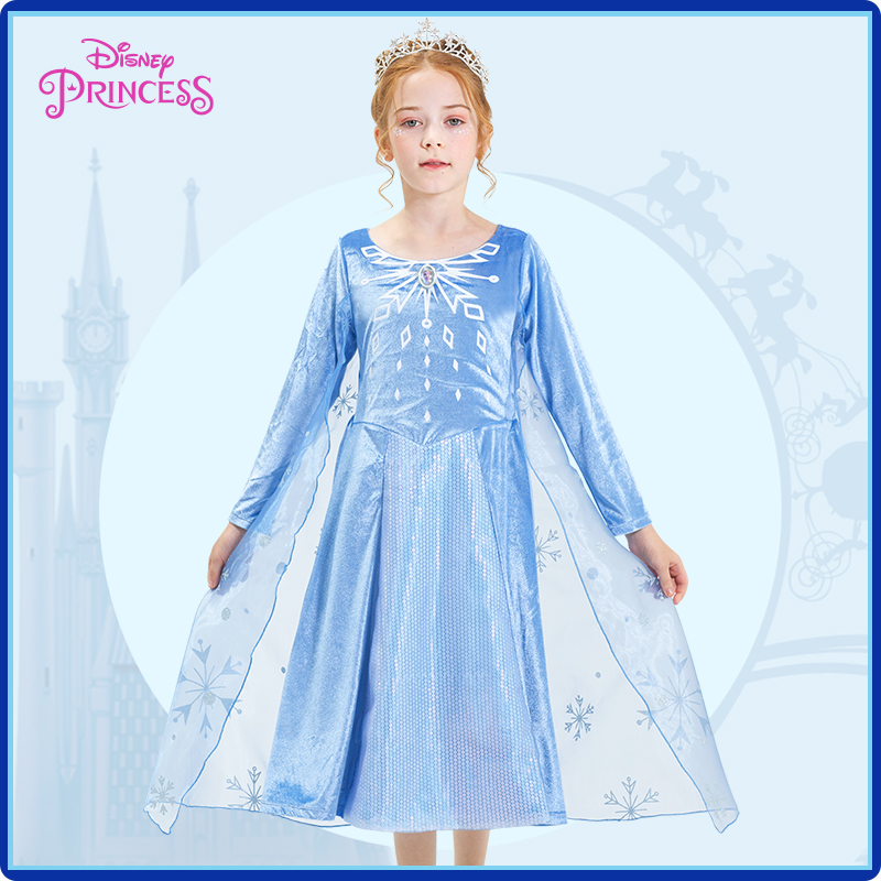 艾莎公主裙女童秋款小女孩洋气裙
