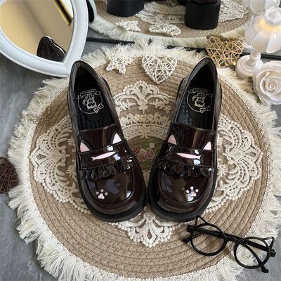 法式玛丽珍鞋单鞋女2026新款复古学院风粗跟蝴蝶结圆头JK小皮鞋子