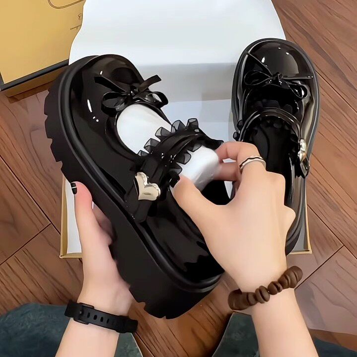 日系玛丽珍jk小皮鞋女2025春秋新款复古英伦风厚底圆头甜酷小皮鞋