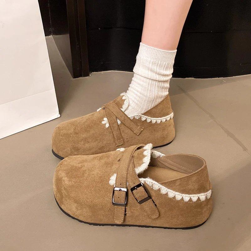 厚底内增高勃肯鞋女外穿2026年春秋新款复古百搭懒人一脚蹬博肯鞋,女鞋,勃肯鞋/软木鞋,淘宝优惠券,粉丝福利购,淘宝优惠卷