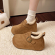 女2025冬季 新款 保暖棉鞋 网红厚底加绒内增高7cm豆豆勃肯鞋 乐福鞋