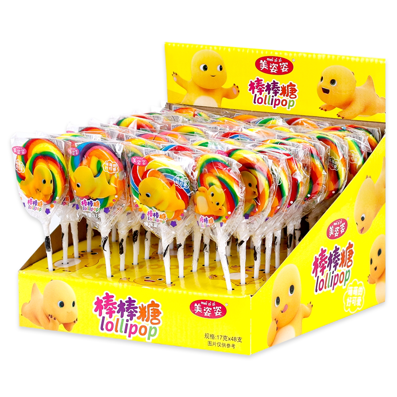 儿童大棒棒糖功夫彩虹波板糖