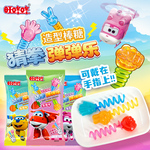 金稻谷棒棒糖猜拳弹弹乐手指造型糖果戒指糖儿童棒棒糖学生小零食