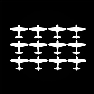 防水反光汽车贴纸飞行员飞机军迷战争贴花238空军空战战绩击毁数