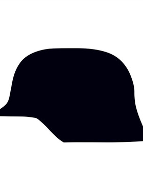 防雨水反光汽车贴纸装饰拉花军事元素13095国防军头盔侧影