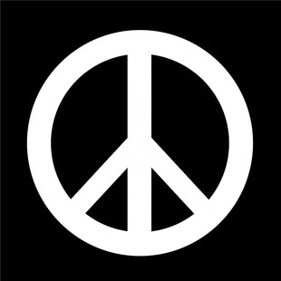 防水反光汽车贴纸拉花箱包电动摩托个性爱国08161反战和平标志