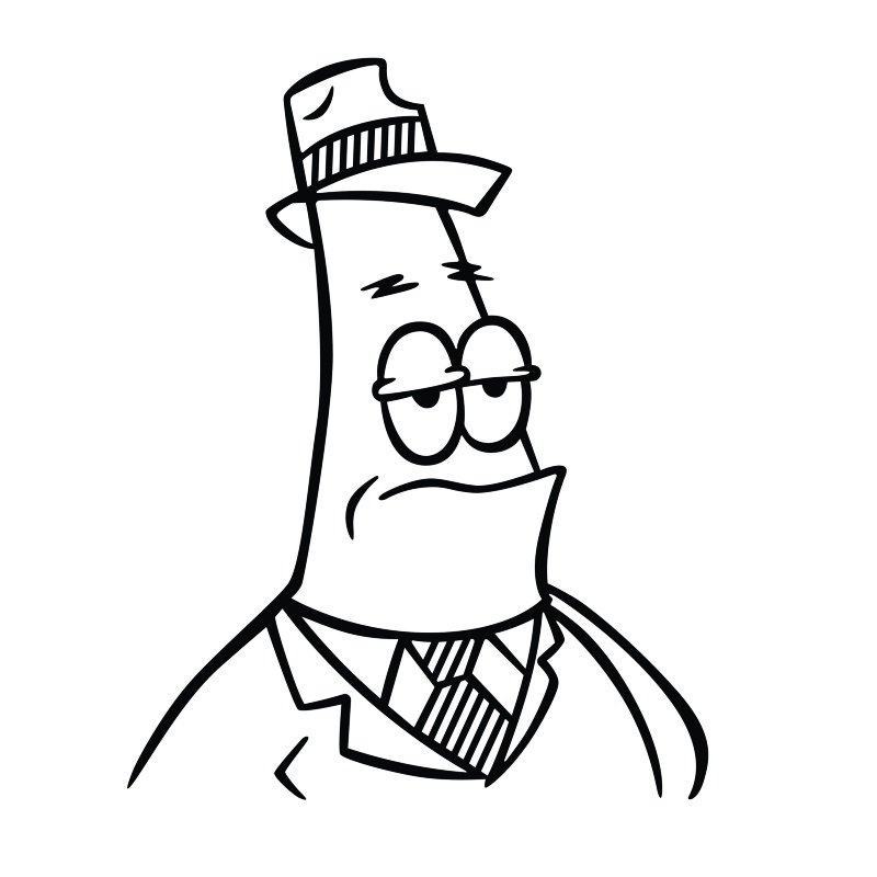 防水反光汽车贴纸比奇堡派大星