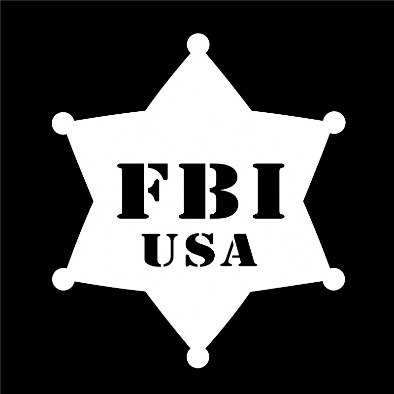 汽车反光贴纸防水车身贴个性军标情报机构09002fbi美国联邦调查局