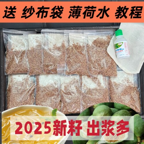 手搓野生冰粉籽木莲豆腐籽 凉粉籽爱玉籽250克无需加石灰水添加剂