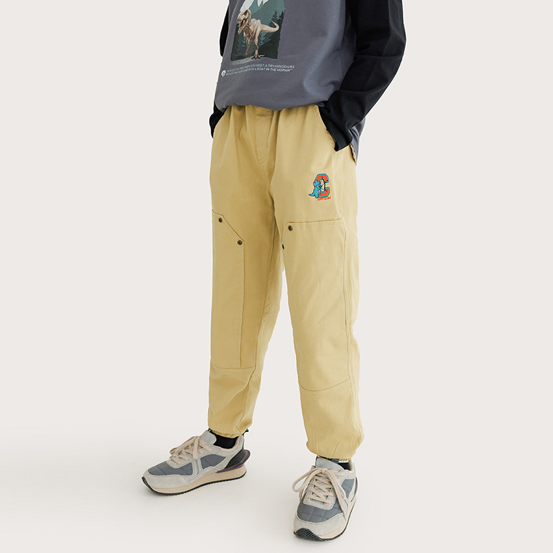 纯一良品男童纯棉长裤束脚裤春秋