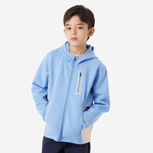 纯一良品【防风轻暖】男童外套2025秋季撞色连帽运动软壳衣