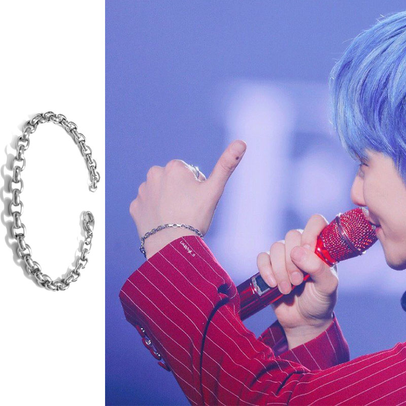 边伯贤同款exo男女正反钛钢手链