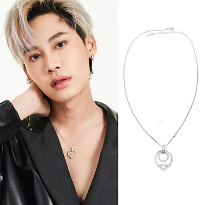 文总包包同款锆石钻圈相伴环项链