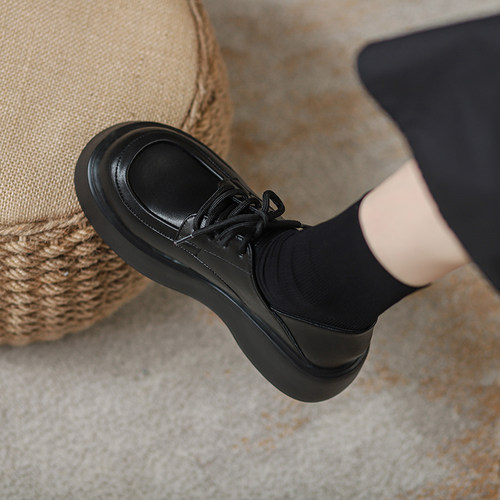 真皮~轻底乐福鞋女英伦风小皮鞋