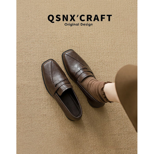 复古乐福鞋女软底不累脚小皮鞋