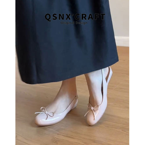 法式复古蝴蝶结浅口单鞋女