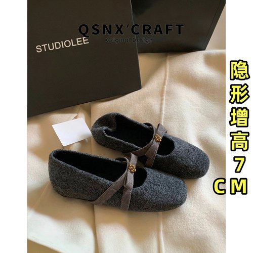 加绒内增高5/7cm玛丽珍单鞋女