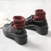 秋鞋 英伦风鞋 小皮鞋 女2020新款 百搭中跟粗跟黑色复古单鞋 女春秋季