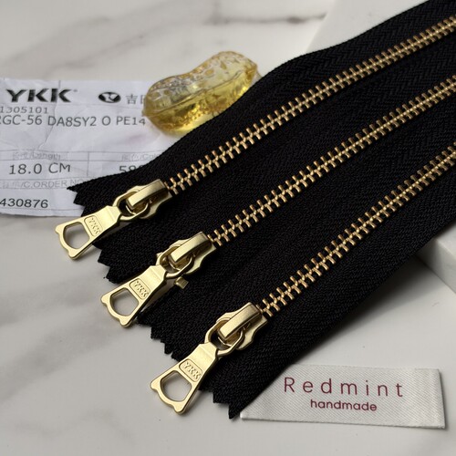 闭尾5#YKK拉链金铜箱包袋服装半领袖口裙裤腰沙发垫鞋靴用黑色580