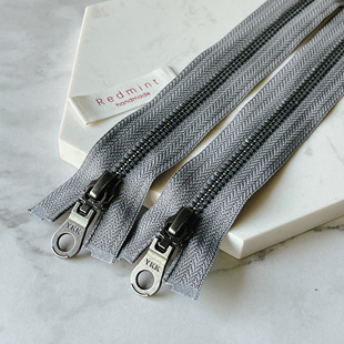 5#YKK拉链古银金属单头开尾开衫棉服毛衣羽绒外套门襟用中灰384