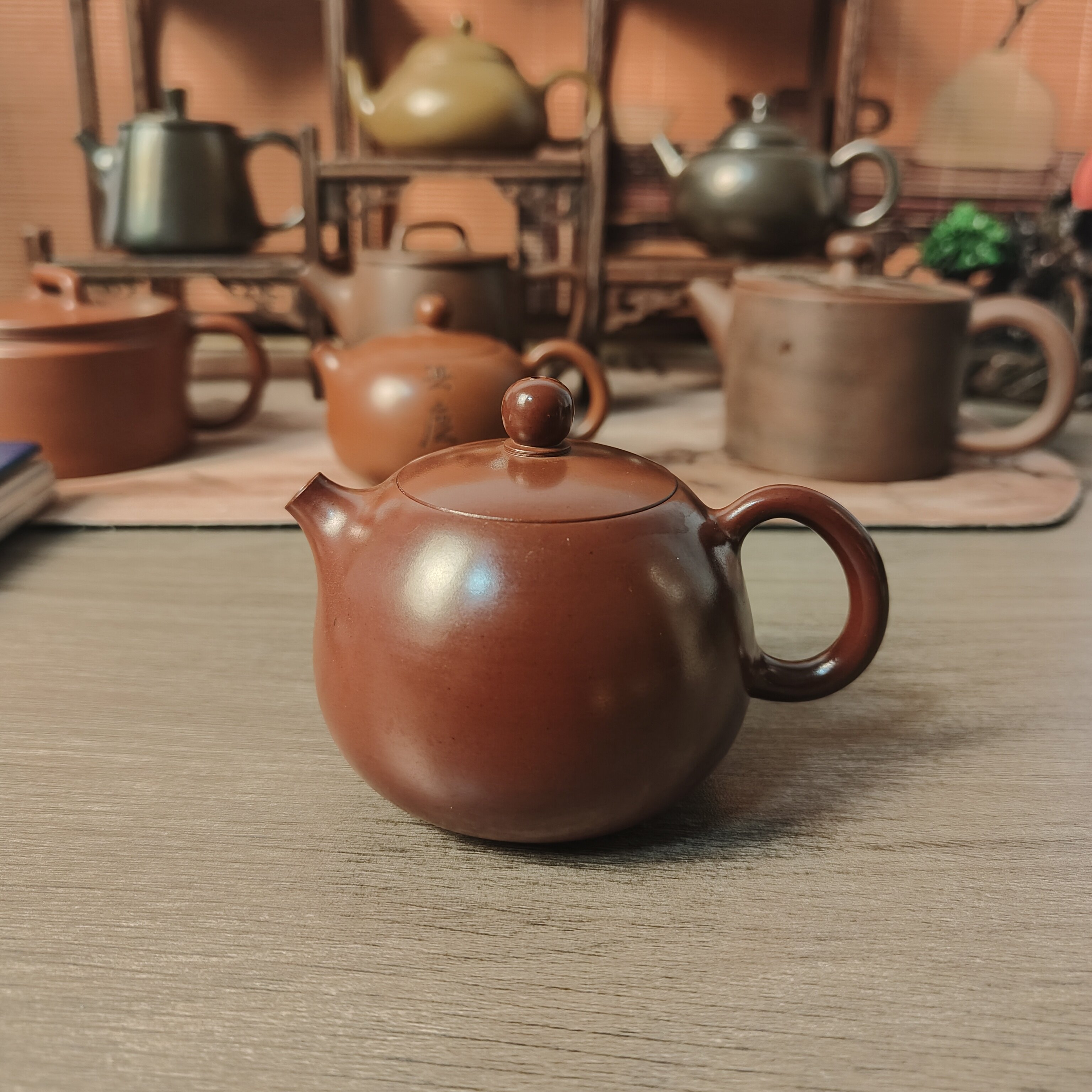 西施壶 气烧钦州纯手工原矿坭兴陶茶壶120cc六堡茶具唐天源名师