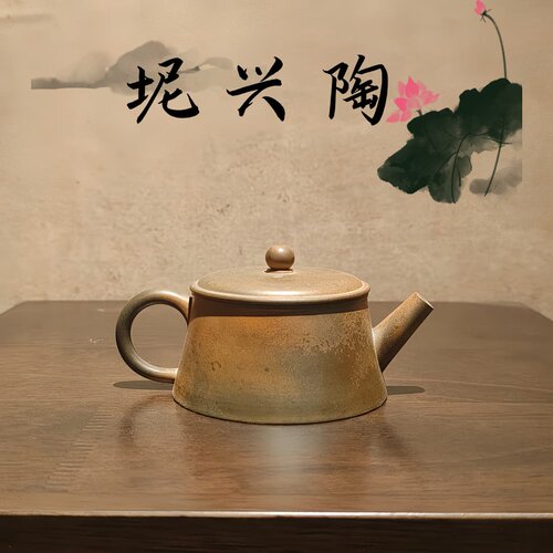 清韵壶 柴烧窑变纯手工原矿坭兴陶泡茶壶80cc专用六堡茶具 唐天源