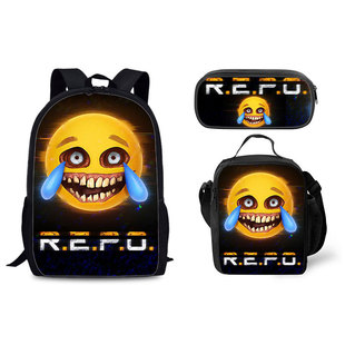 repo回收行动恐怖游戏双肩背包学生书包餐包笔袋套装 R.E.P.O 新品