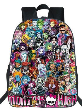 跨境批发Monster High数码印花双肩包背包 初高中学生儿童书包