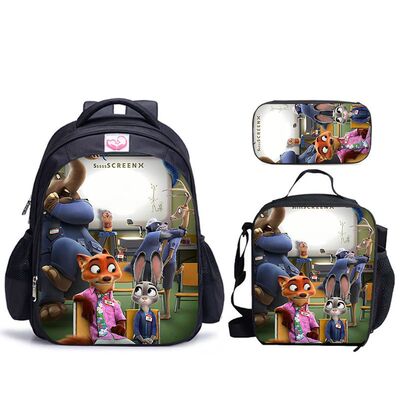 儿童热销三件套-书包+餐包+笔袋-疯狂动物城2-Zootopia 2系列周边