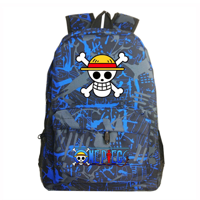 2022新款onepiece海贼王热血动漫书包时尚潮流涤纶减负护脊双肩包