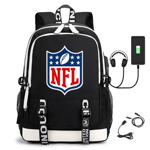 超级碗NFL美式橄榄球费城老鹰周边logo双肩背包青少年旅行电脑包