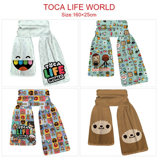 托卡生活世界周边围巾二次元卡通超柔毛绒围脖秋冬季男女保暖套脖