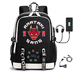 亚马逊独立站Genshin Impact元神USB双肩背包休闲户外旅行书包