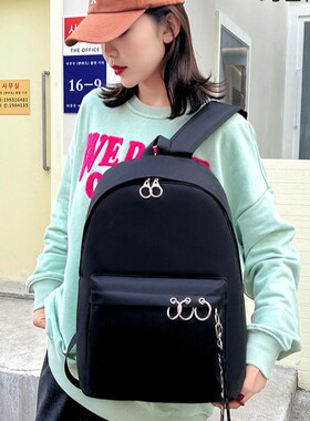 歌手爱莉安娜A妹韩版USB青少年学生书包男女休闲旅行双肩背包